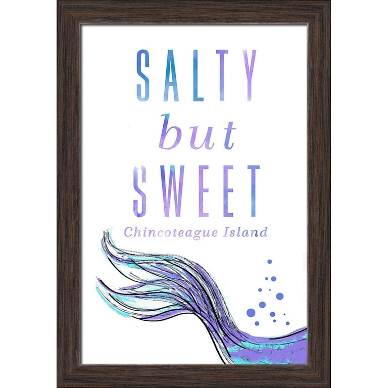 Salty But Sweet Chincoteague Island Mermaid Tale Virginia 24x36 Giclee Gallery Print, Wall Decor Travel Poster Salty But Sweet Chincoteague Island Mermaid Tale Virginia 24x36 Giclee Gallery Print, Wall Decor Travel Poster
